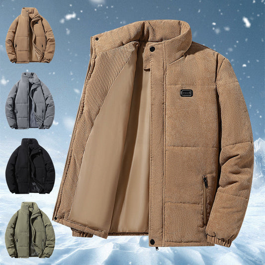 Corduroy Cotton Padded Jacket For Men Warm And Breathable