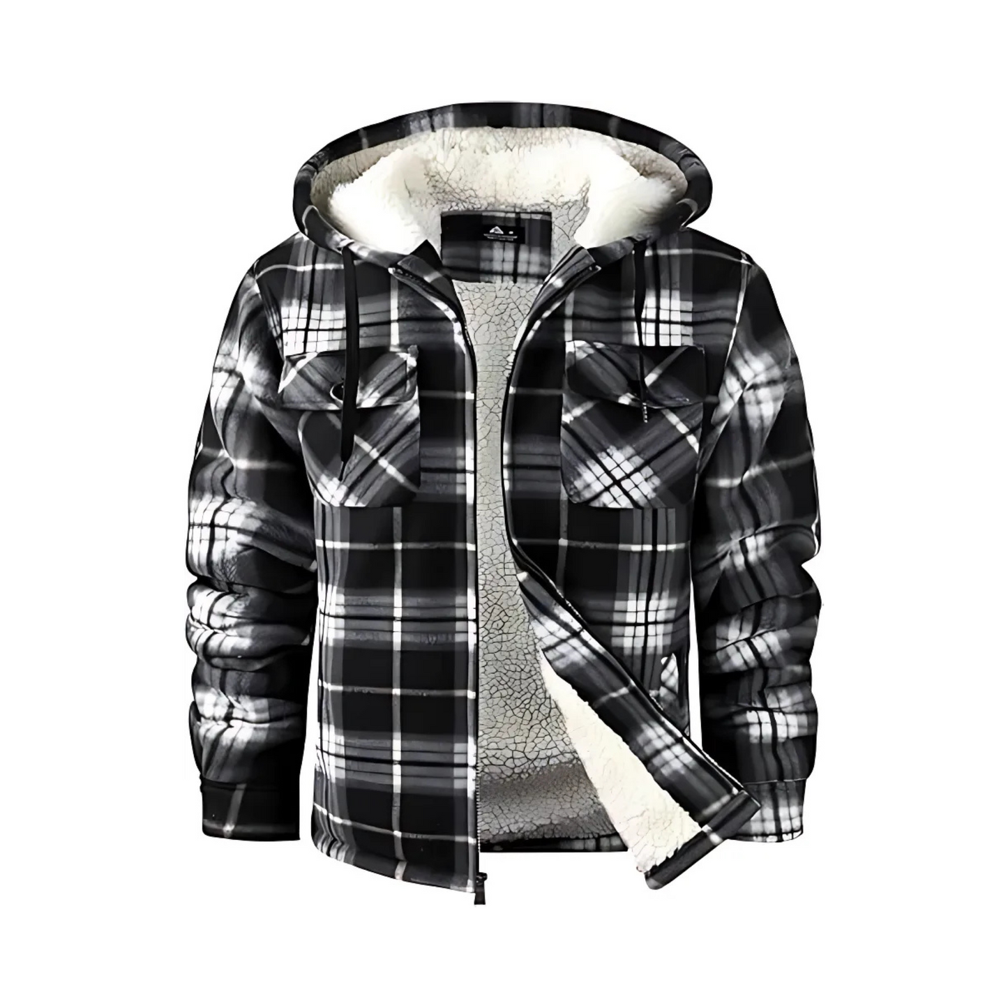 Men's Flannel Shirt Jacket Fleece Sherpa Lined Plaid Jackets Winter Outwear