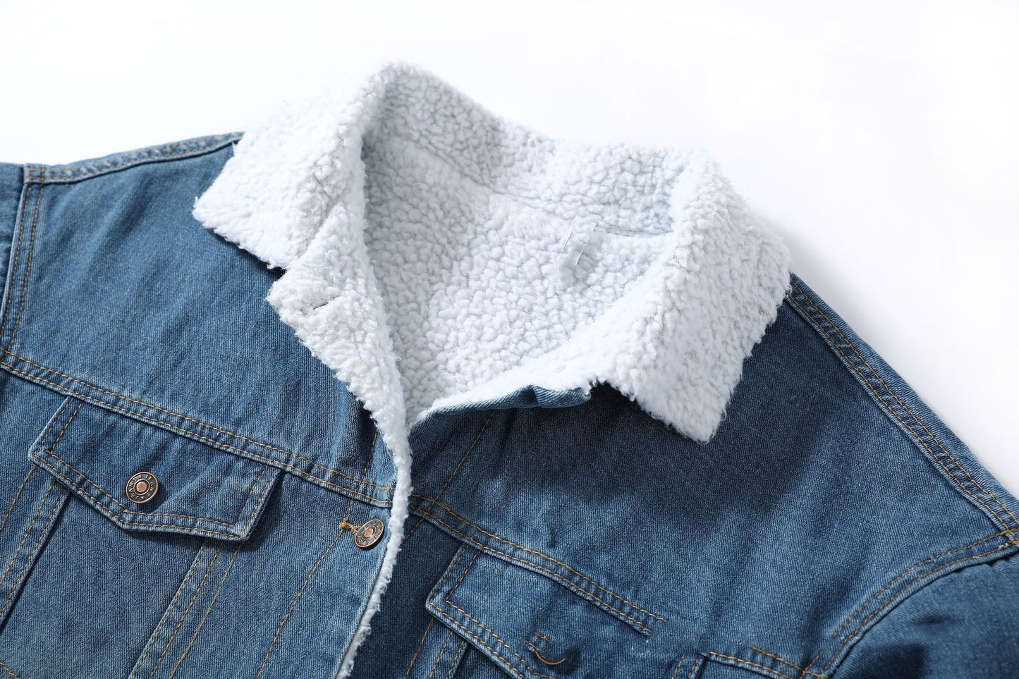 Vangal Fur Warm Winter Denim Jacket Women