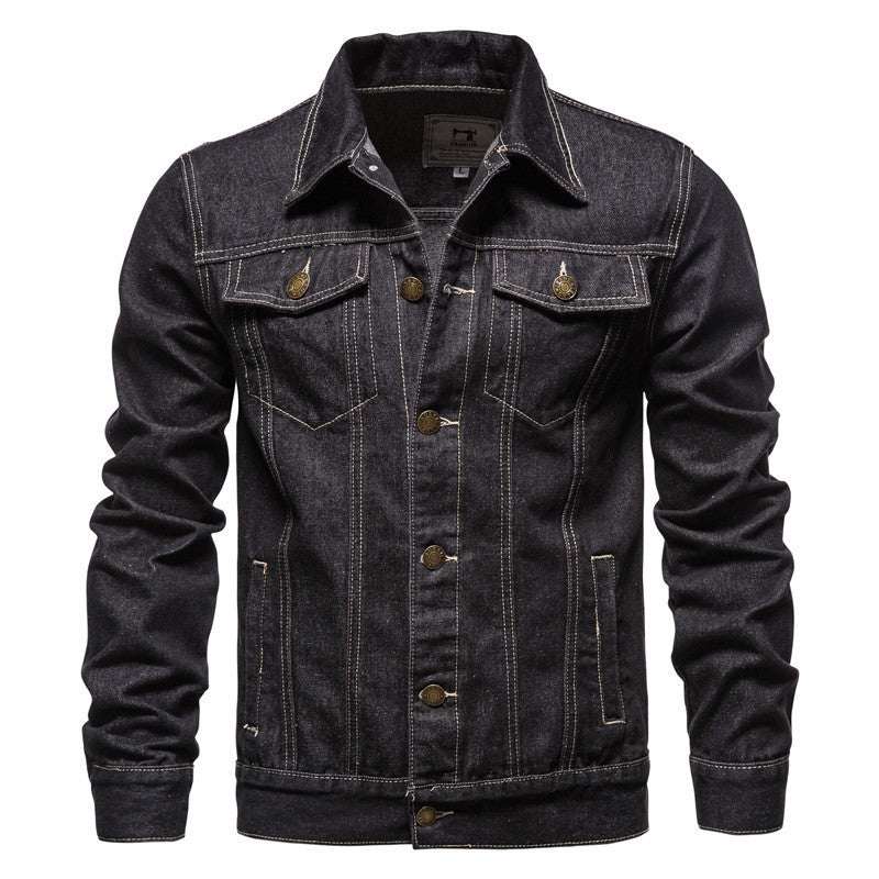 Men's Denim Jacket Cotton Casual Slim Jacket