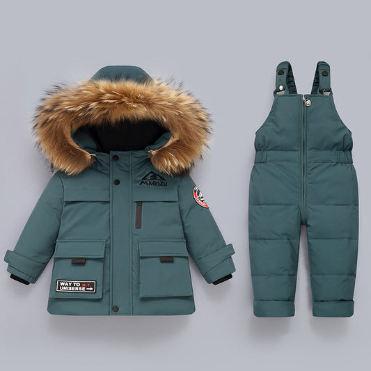 Winter Baby Down Jacket Two Piece Set Kids Down Jacket