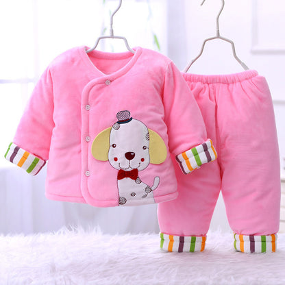 Baby Cotton Padded Winter Thick Suede Jacket Newborn Winter Clothes