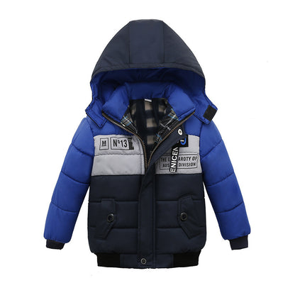 Small And Medium Sized Boys Cotton Padded Jackets