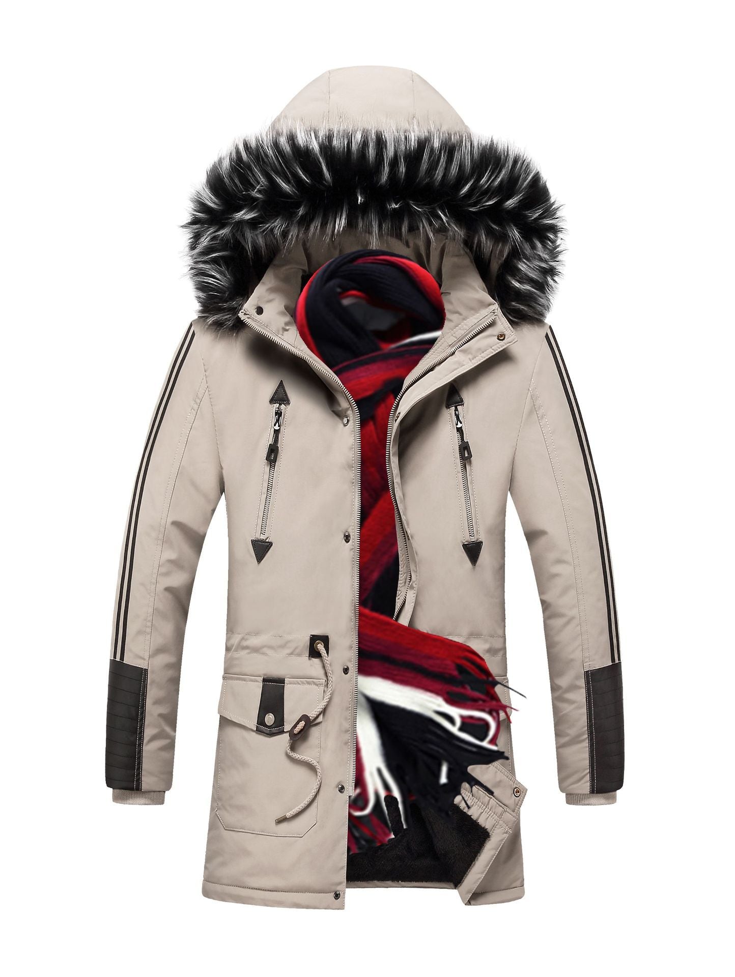 Hooded warm cotton jacket