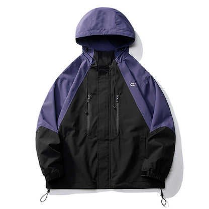 Classic Fashion Colorblock Shell Jacket Men