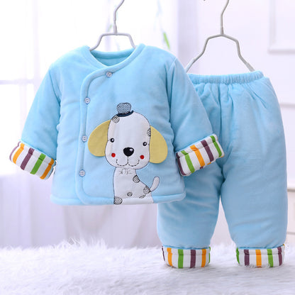 Baby Cotton Padded Winter Thick Suede Jacket Newborn Winter Clothes