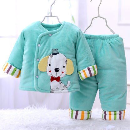 Baby Cotton Padded Winter Thick Suede Jacket Newborn Winter Clothes