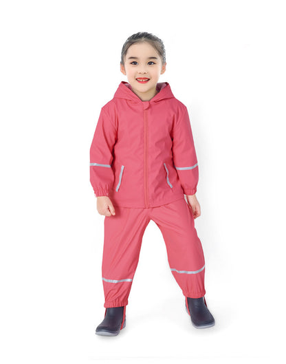 Thick Plush Fleece Jacket Children's Waterproof And Windproof Raincoat