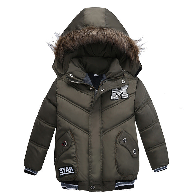 Small And Medium Sized Boys Cotton Padded Jackets