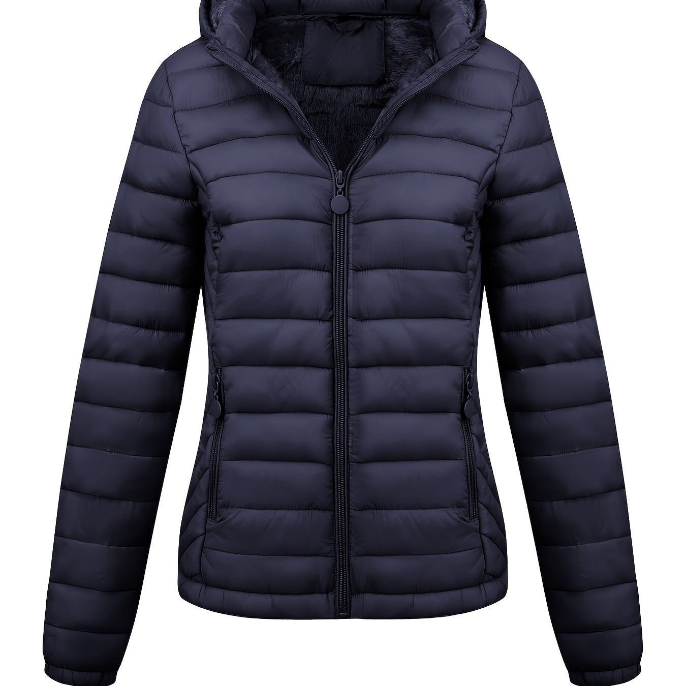 Women's Lightweight Hooded Winter Jacket Nylon
