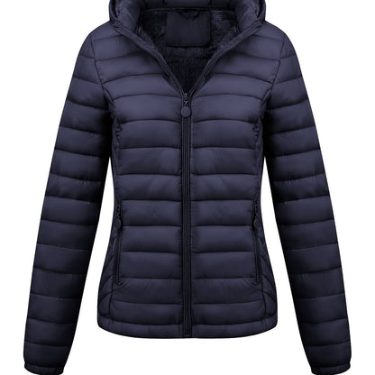 Women's Lightweight Hooded Winter Jacket Nylon