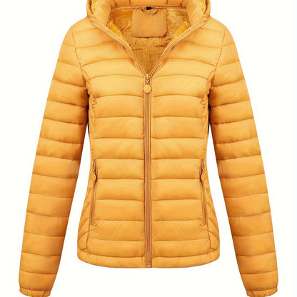 Women's Lightweight Hooded Winter Jacket Nylon