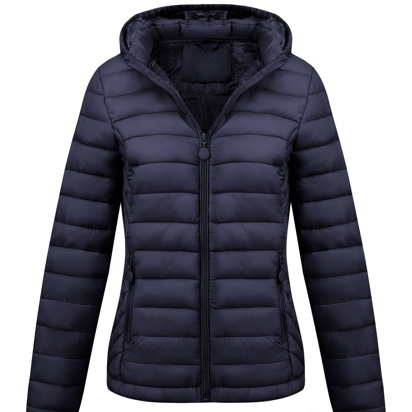 Women's Lightweight Hooded Winter Jacket Nylon