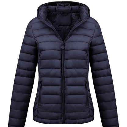 Women's Lightweight Hooded Winter Jacket Nylon