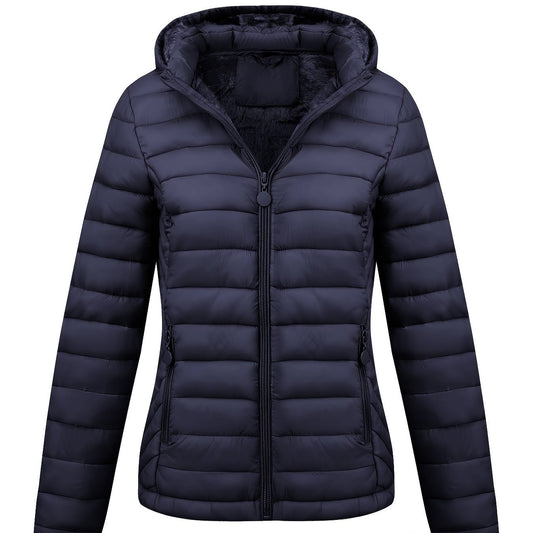 Women's Lightweight Hooded Winter Jacket Nylon