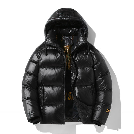 Black Gold Plus Sized Fashion Warm Padded Jacket Men's