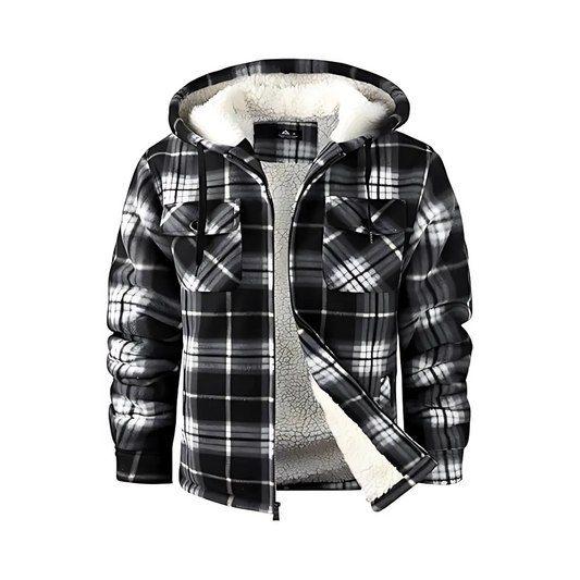 Men's Flannel Shirt Jacket Fleece Sherpa Lined Plaid Jackets Winter Outwear