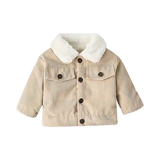 Baby Boys Girls Corduroy Jacket Children's Sherpa Lined Warm Winter Outdoors