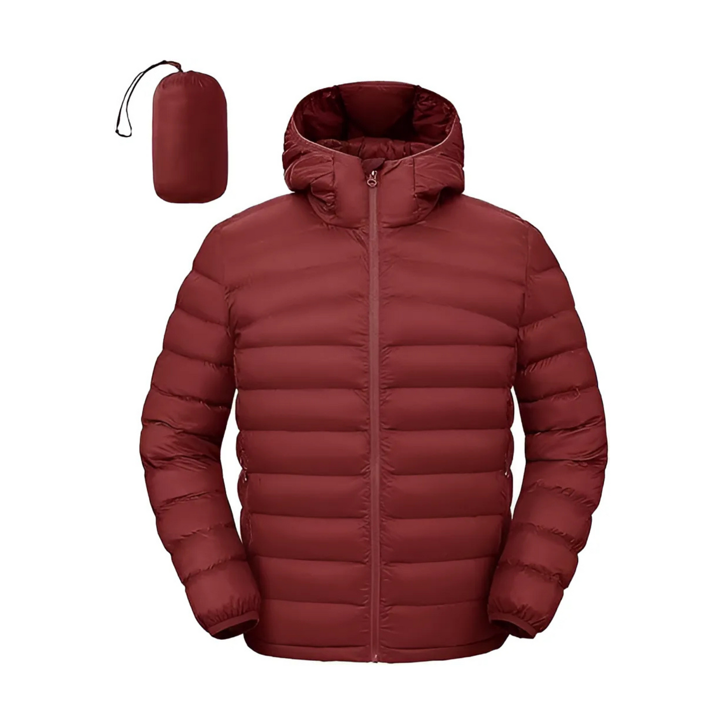 Water Resistant Warm Insulated Men's Lightweight Packable Puffer Jacket High Collar