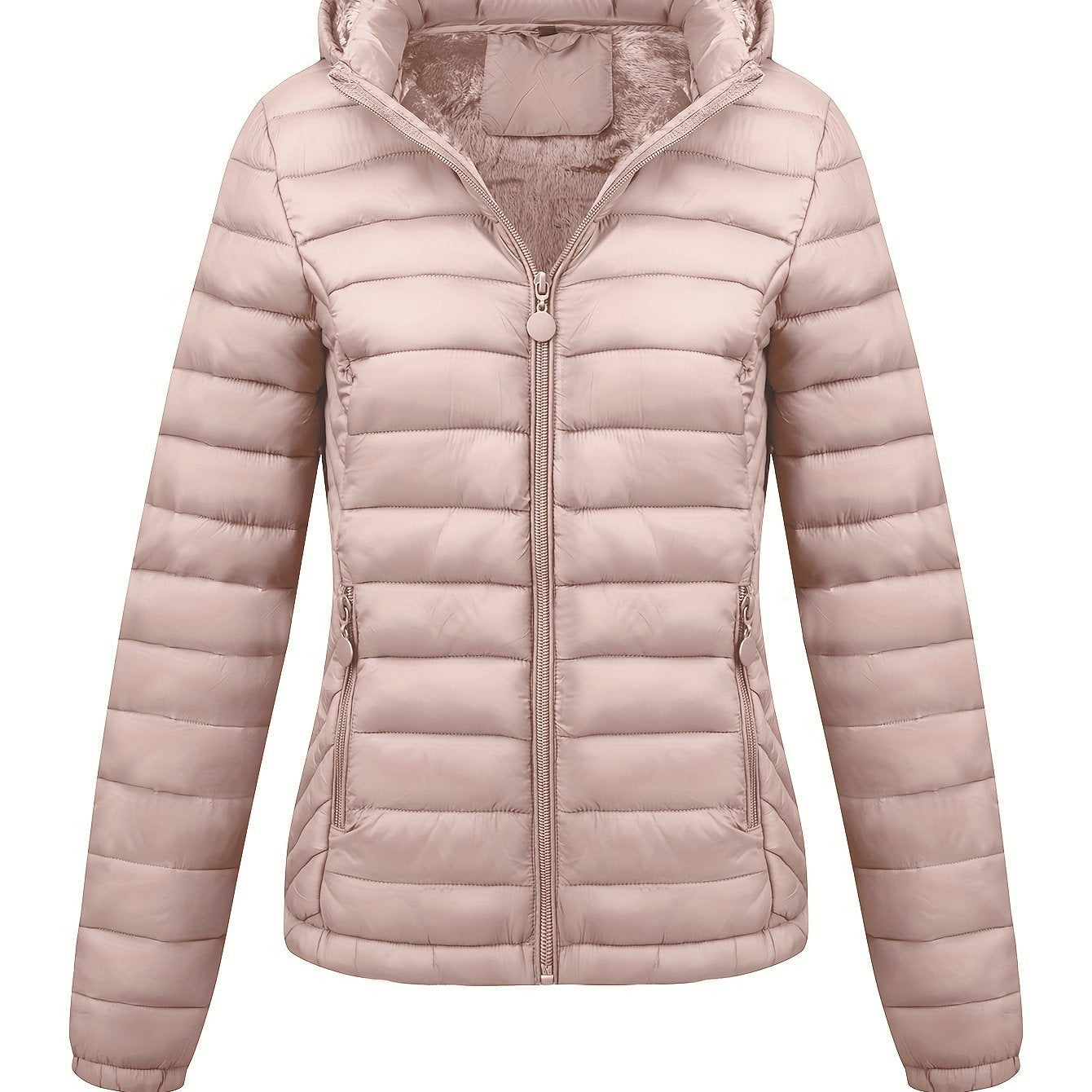 Women's Lightweight Hooded Winter Jacket Nylon
