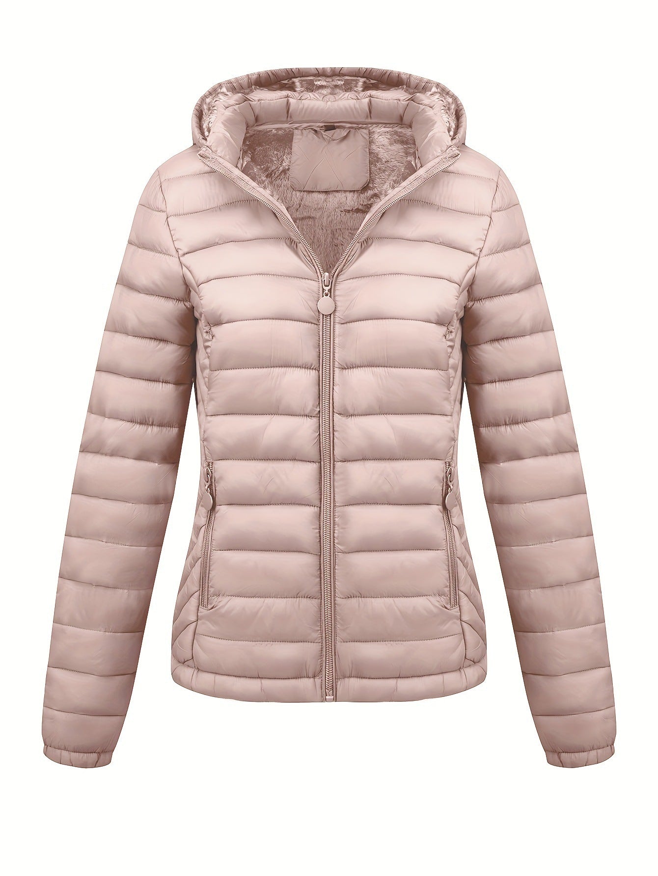 Women's Lightweight Hooded Winter Jacket Nylon