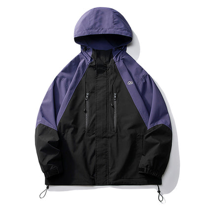 Classic Fashion Colorblock Shell Jacket Men