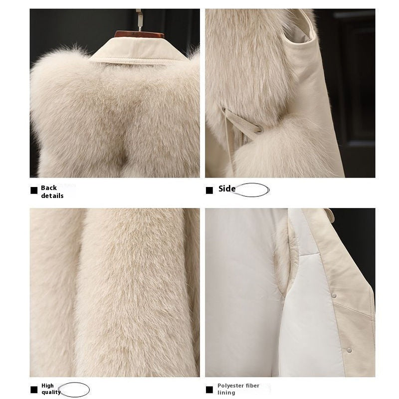 Winter New Patchwork Fox Fur Jacket Women Warm Vest