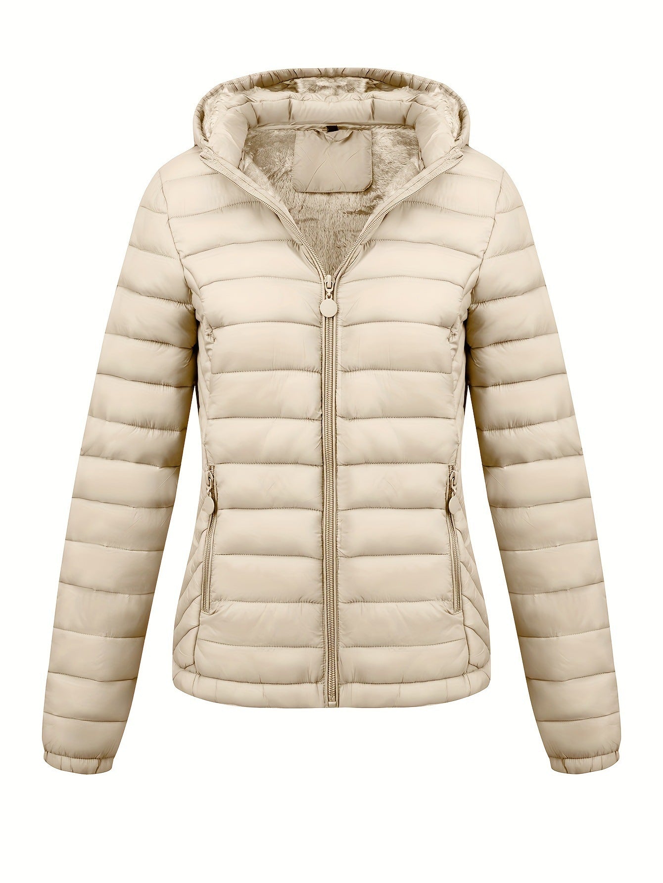 Women's Lightweight Hooded Winter Jacket Nylon