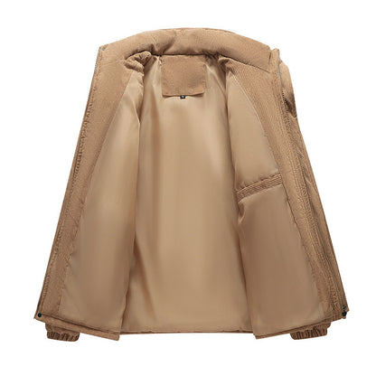 Corduroy Cotton Padded Jacket For Men Warm And Breathable