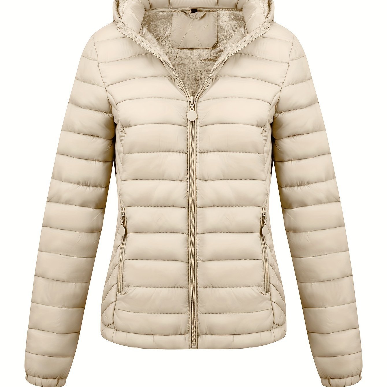 Women's Lightweight Hooded Winter Jacket Nylon