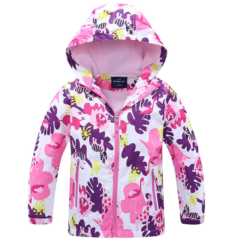 Big Children's Windproof And Rainproof Children's Windbreaker Girls' Jackets